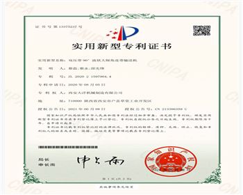 双压带90°波状大倾角皮带输送机证书